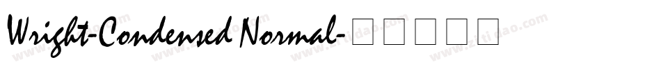 Wright-Condensed Normal字体转换